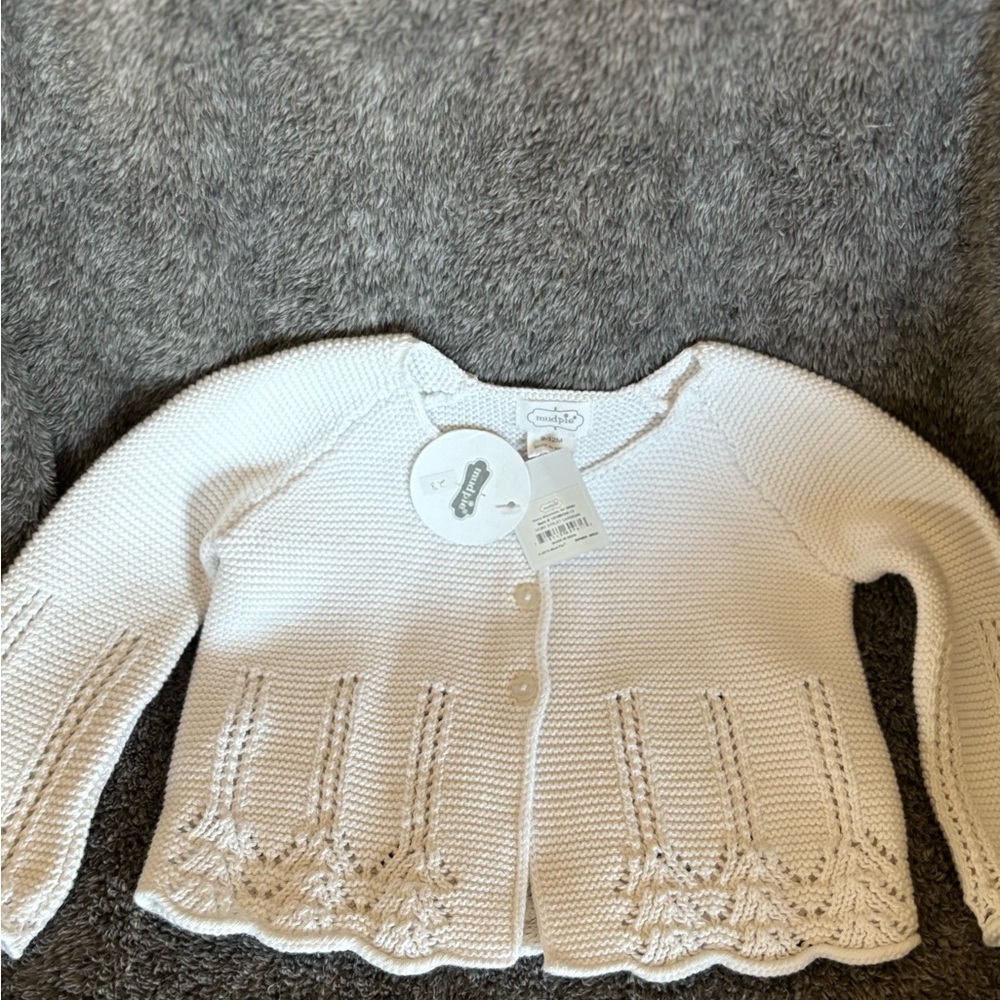 Mud Pie Cream Knit Cardigan for Kids